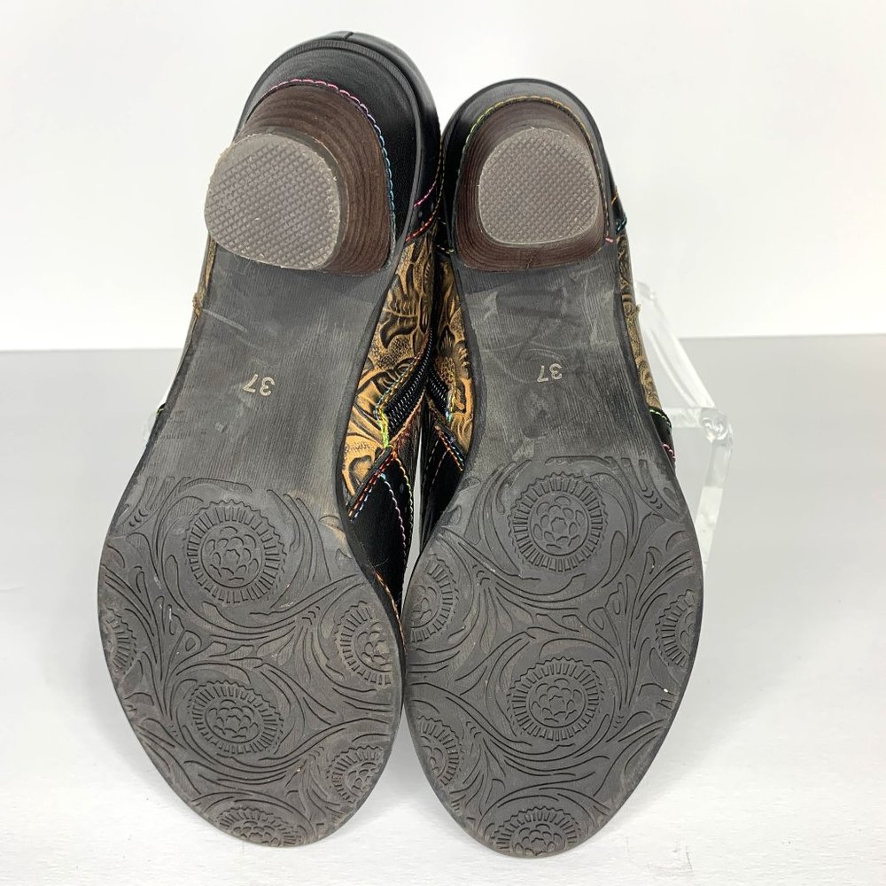LAURA VITA Alizee Multicolor Leather Booties EU37 / US 6.5 -‎ 7 - Picture 6 of 9